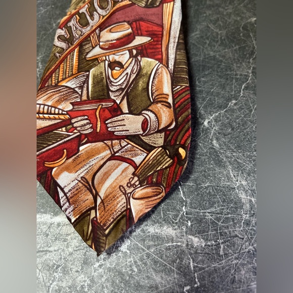 VTG 100% silk “The Beatles” rocky raccoon men’s 90s tie - Picture 2 of 6